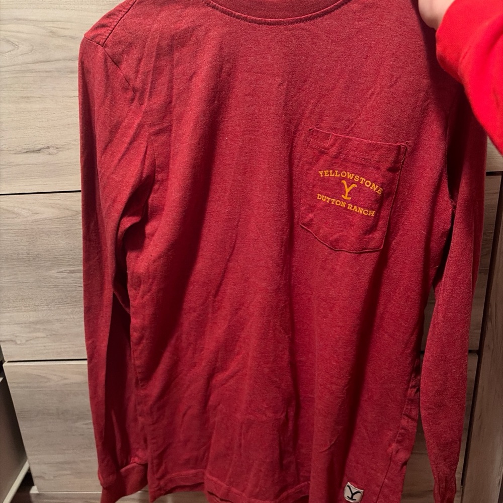 Women's Red Long Sleeve Tee